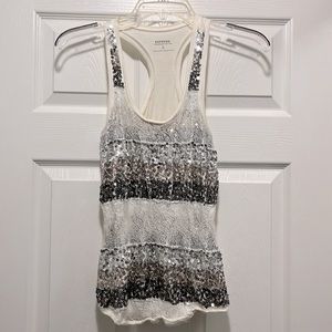 Express sequins and lace Tank